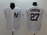 Yankees 27 Giancarlo Stanton White 2018 Stars & Stripes Cool Base Stitched Baseball Jerseys,baseball caps,new era cap wholesale,wholesale hats
